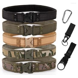 Waist Support Army Style Combat Belt Set Quick Release Tactical Belts Fashion Men Military Canvas Waistband Outdoor Hunting Hiking Travel