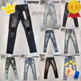 Mens Desig Designer 55 Jeans Colours Long Hippop Sticker Embroidery Slim Denim Straight Streetwear Skinny Pants Wholesale 29-38 Purple GCTP