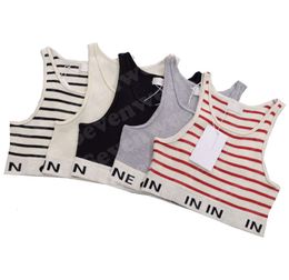 Sweaters Womens Designers Knit Vest T Shirts Designer Striped Letter Sleeveless Tops Knits Fashion Style Ladies Pullover Luxury Brand T Shirt Luxury Brand345