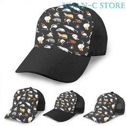 Ball Caps Rats Basketball Cap(2) Men Women Fashion All Over Print Black Unisex Adult Hat