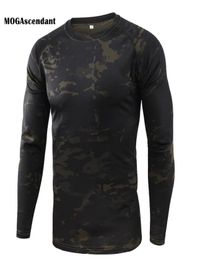 Camouflage T Shirt Men039s Breathable Quick Dry Long Sleeve Tshirt Male Outdoor Sports Army Combat Tactical Military Camo Tshi3257793