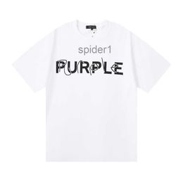 Men's Designer T-shirt Purple Shirt Loose Casual Top Luxury Clothing Street Wear Couple Sleeves Polo Size S-xl24ss 7 1XVC