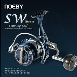 Noeby Spinning Fishing Reel 2500 3000 4000 5000 8000 10000 Max Drag 25kg Aluminium Saltwater Freshwater Spinning Fishing Reels 240119