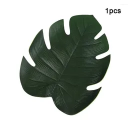 Table Mats Placemat Decor Pad Artificial Fake Tropical Monstera Leaf Kitchen Mat Bowl Anti-Slip Plate For Dining