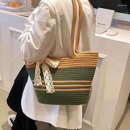 Shopping Bags Summer Fashion Travel Woven Underarm Shoulder Bag For Women Large Capacity Boho Beach Vacation Female Tote Handbag