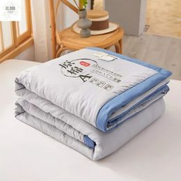 100% Cotton Summer Quilted Quilt 220x240cm Can Sleep Naked Single Double Blanket Soybean Fibre Filled Queen Quilt King Comforter 240124