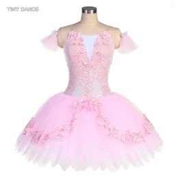 Stage Wear Sparkling Pink Sequin Lace Bell Shape Ballet Tutu Skirt For Girls & Women Romantic Tutus Ballerina Dance Costume 2 Colors