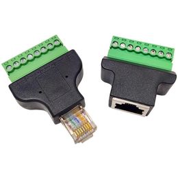 Connectors, Plugs & Sockets Wholesale Cat6 Rj45 8P8C Network Modar Connector To 8 Pin Screw Terminals Adapter Drop Delivery Office Sch Dhrbr