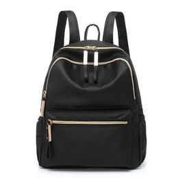 Womens backpack new Korean version fashionable simple and lightweight womens casual nylon Oxford cloth travel backpack 240202