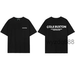 Designer Summer Cole Buxton Mens T-shirts Streetwear Letter Printed Casual Fashion Short Sleeve Men Women Round Neck t Shirt European Size S-2xl J3XA