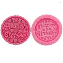 Baking Moulds Love Heart Happy Birthday Silicone Fondant Soap 3D Cake Mould Cupcake Jelly Candy Chocolate Decoration Tool FQ1723