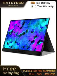 15.6 Inch Portable Monitor 60Hz FHD IPS 1920 1080 HDMI Type C Travel For Xbox Switch Ps4 PS5 Laptop Cell Phone Computer