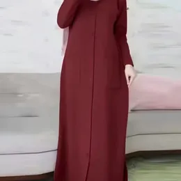 Ethnic Clothing Casual Blouse Dress Women Abaya Muslim Fashion Eid Solid Dubai Kaftan Hijab Robe 2024 Ramadan Jilbab Islam Prayer 5xl