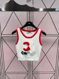 designer Towel Embroidery Knitted Tank Top Letter Display