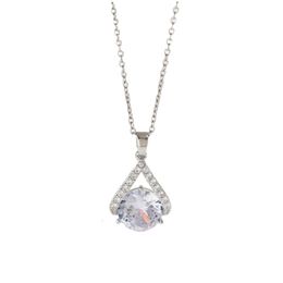 Swarovskis Necklace Designer Women Original Quality Necklaces Blue Crystal Element Crystal Titanium Steel Necklace Womens Collar Chain