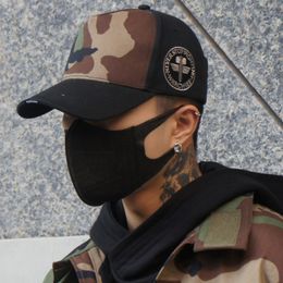 Chieftain High Top Camo Baseball Hat Hard Top Military Fans Outdoor Sports Baseball Net Hat Wholesale Trend Versatile Duck Tongue Hat