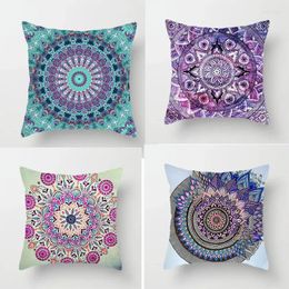 Pillow Pillowcase 45x45 Boho Ethnic Cover Vintage Flower Abstract Home Decor Double Bed Sofa B0010