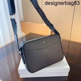 new Crossbody bag for men Mont blanc Brief case Laptop full leather box cowhide Designer Bag Handbag luxury Press mens