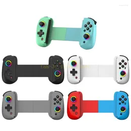 Game Controllers D8 Gamepad Telescopic Cellphone Controller Wireless BT5.2 For Switchs Tablet With Turbos RGB Joypad Handle