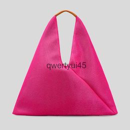 Shoulder Bags Triangle Bag Large Capacity Grid Nylon Te Fabric Underarm Luxury Designer andbags For Women 2023 New Soulder ToteH2422