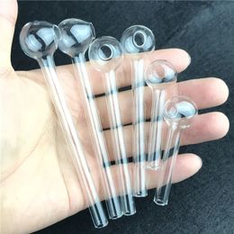 Handwork Mini Smoking Hand Pipes Thick Glass Pipe Oil Pipes Pyrex Glass Oil Burner Pipe clear Colour