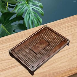 Tea Trays Wood Tray Drainage Type Plate With Water Storage Box Serving Kungfu