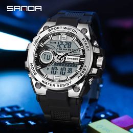 2023 Sports Mens Watches Top Brand Luxury Military Quartz Watch Men Waterproof S Shock Male Clock relogio masculino SANDA 9010 240125