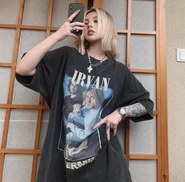 Plus Size T shirts Men039s Vintage Tshirts Rock Band Hip Hop Man Summer Tshirt Men Women Oversized Streetwear Tee Washed Old 9021221