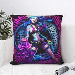 Pillow Get Jinxed Polyester Cover Arcane League Of Legends TV For Livingroom Car Decorative Washable