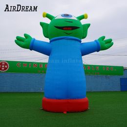 wholesale High quality 8mH (26ft) With blower giant inflatable green Big eye monster Inflatables Ghost for outdoor Halloween Decoration