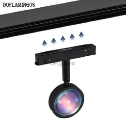 Track Lights Modern INS 11 styles Sunset lamp Led Magnetic Track light Led Spot Lamp Angle Adjustable Ceiling Lighting 10W For living Room YQ240124