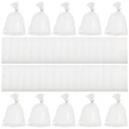 Storage Bottles 100PCS Bread Loaf Packing Bags With Ties Bakery Homemade Plastic