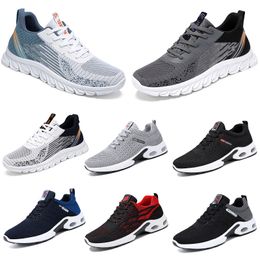 2024 summer men shoes Hiking Running flat Shoes soft sole black white bule comfortable antiskid large size 39-45