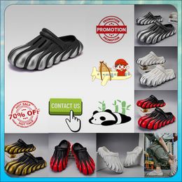 Designer Casual Platform Half pack slippers summer sliders men women Graffiti Bone slides sandals Anti slip wear resistant memory soft thick cushion slipper