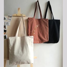 Women Cotton Linen Shoulder Tote Bag Canvas Casual Handbags Large Capacity Soft Shopping Bags Girls School Travel Shopping Bag 240127