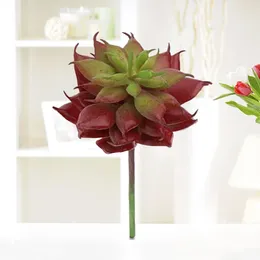 Decorative Flowers Realistic Artificial Succulent Cactus Small Plastic Plants Unpotted For Home Garden Decoration (Reddish Brown)