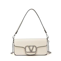 Moda omuz çantaları elmas v mektup crossbody çanta tasarımcısı cüzdan vintage kadınlar düz renkli pu deri çanta tasarım debriyaj çantası