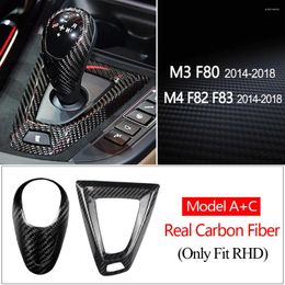 Interior Accessories For BMW M2 F87 M3 F80 M4 F82 F83 M5 F10 X5M F85 X6M F86 True Carbon Fibre Shifter Gear Shift Knob Head Cover Car