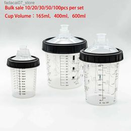 Mugs 10/20/30/50pcs Bulk Sale Spray Gun Paint Tank Spray Gun Mixing Cup 165/400/600ml Disposable Measuring Cup Type H/O Quick Cup Q240202