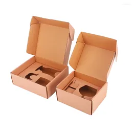 Jewelry Pouches Eco Friendly Kraft Packaging Mailer Corrugated Boxes Custom Insert For Glass Bottle Package