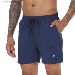 Men's Shorts Tyhen Mens Swim Trunks Quick Dry Swimwear Surf Board Shorts with Zipper Pockets and Mesh Lining T240202