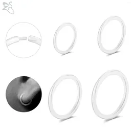 Hoop Earrings AOEDEJ 6pcs/lot 14/16/18G Anti-Allergy Acrylic Transparent Nose Rings Invisible Flexible Rod Ear Piercings Jewellery