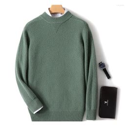 Men's Sweaters Autumn And Winter Pure Woollen Sweater Half Turtleneck Thick Warm Knit Youth Casualhigh-end