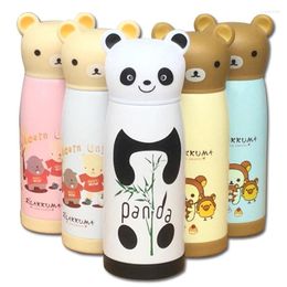 Water Bottles 350ml Cartoon Thermos Cup Stainless Steel Vacuum Flask Insulated Tumbler Thermo Mug Thermocup Panda Shaped Thermal Bottle