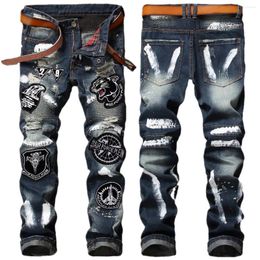 Men's Jeans High Quality Men Casual Fashion Ripped Vintage Male Denin Pants Hip Hop Streetwear Youth Cargo 2024