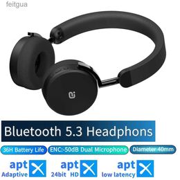 Cell Phone Earphones ENC Wireless Bluetooth Headphones with Microphone Stereo aptX adaptive Bluetooth 5.3 on-ear Headset with Noise Cancel BT Earphon YQ240202