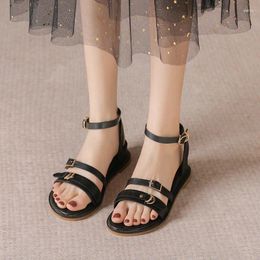 Dress Shoes Designer Double Buckle Belt Gladiator Sandals Women Ankle Strap Wedges Summer Metal Chains Around Platform Sandalias Mujer