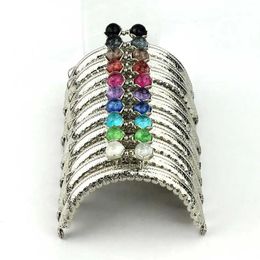 10 PcsLot 8.5 CM Silver Metal Purse Frame Semicircle Lotus Head Coral Beads Kiss Clasp DIY Bag Accessories 240201