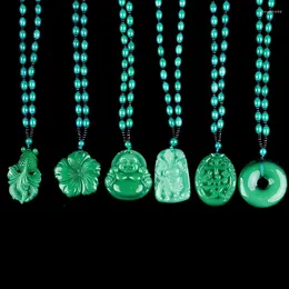 Pendant Necklaces Handmade Necklace Nepal Buddhist Mala Stone Beads Buddha Statue Statement Men Women's Jewelry