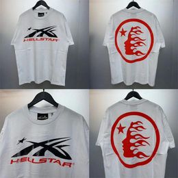 Hellstar t shirt designer t shirts graphic tee clothing clothes hipster washed fabric Street graffiti Lettering foil print Vintage Black Loose plus size s-3xl